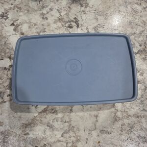 713-3 Vintage Tupperware Containercwith Blue Lid Cottagecore Storage